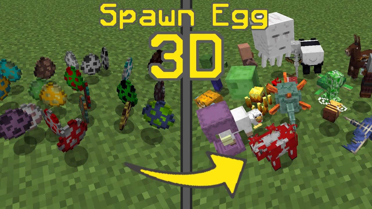 Spawn Egg 3D для Майнкрафт 1.16.4