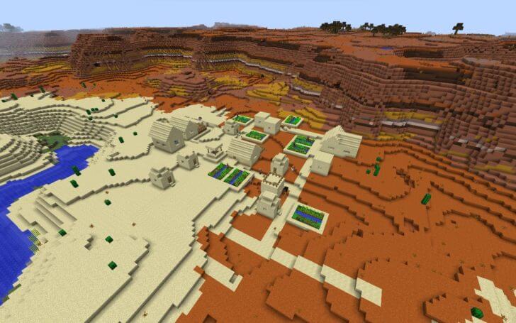 Village in the table Messa biome screenshot 2