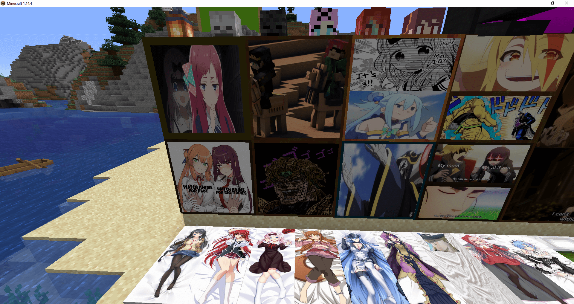 minecraft anime texture pack paintings