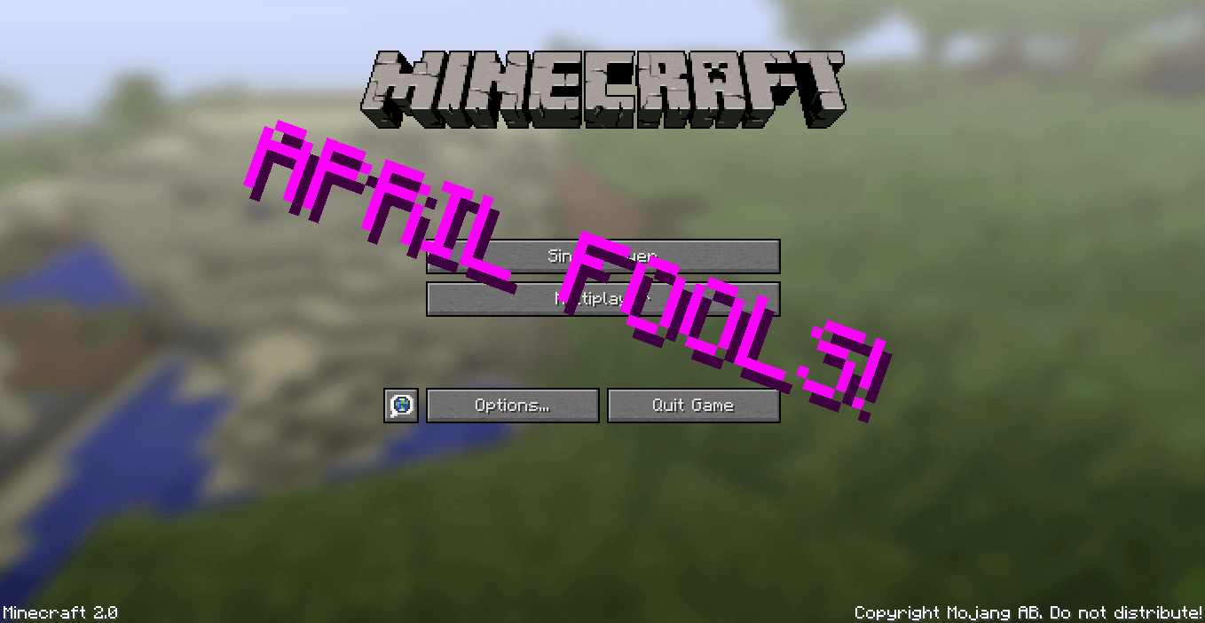 Minecraft 2.0 April Fools Joke - Now Public Download ! ! ! ! 