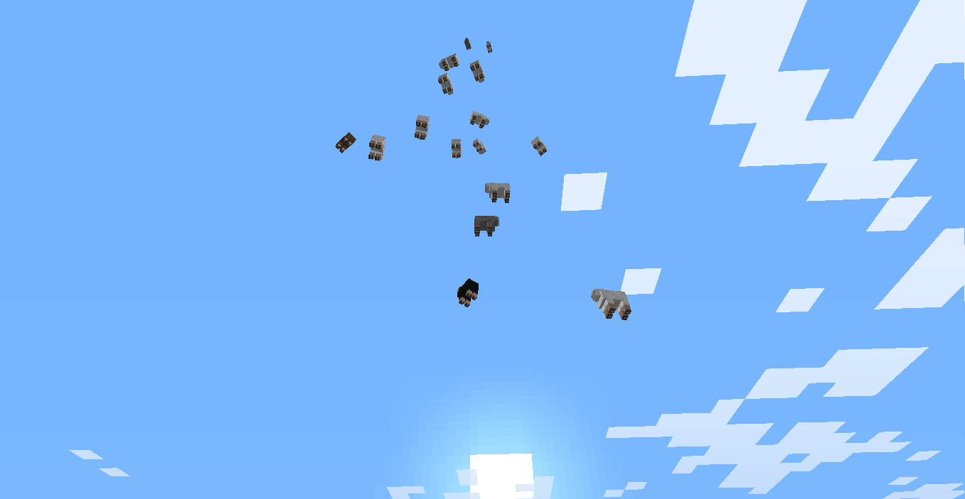 Flying sheep in Minecraft 2.0