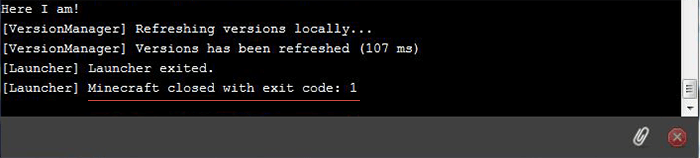 Minecraft closed with exit code in TLauncher console