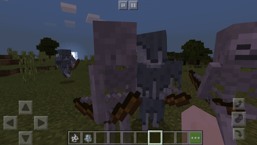 Skeletons and Strays in Minecraft PE 1.5