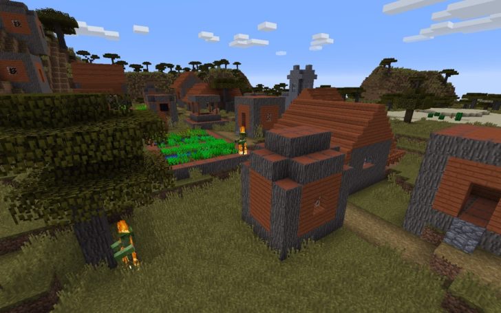 Zombie village on spawn screenshot 1