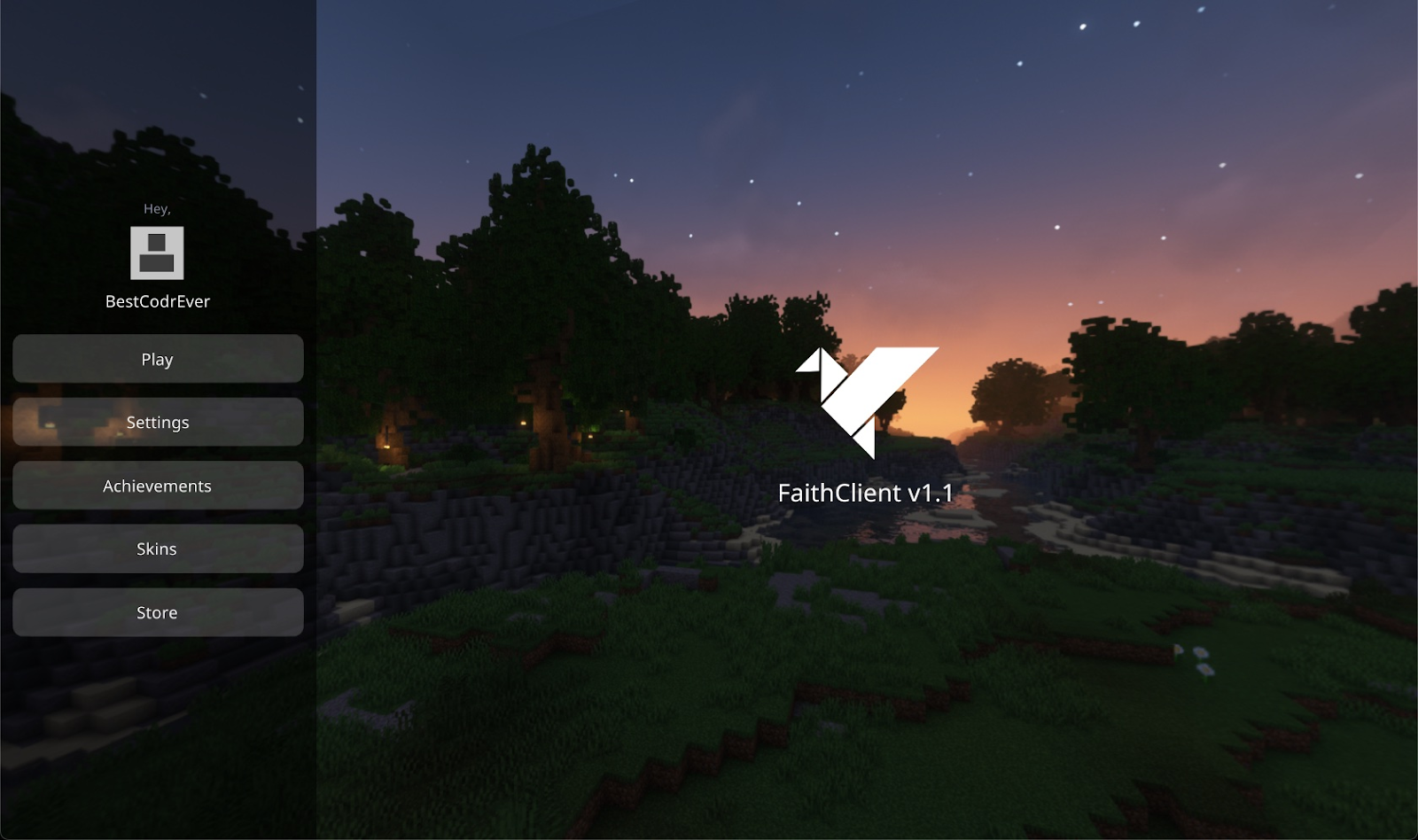 Faith Client for Minecraft Pocket Edition 1.18