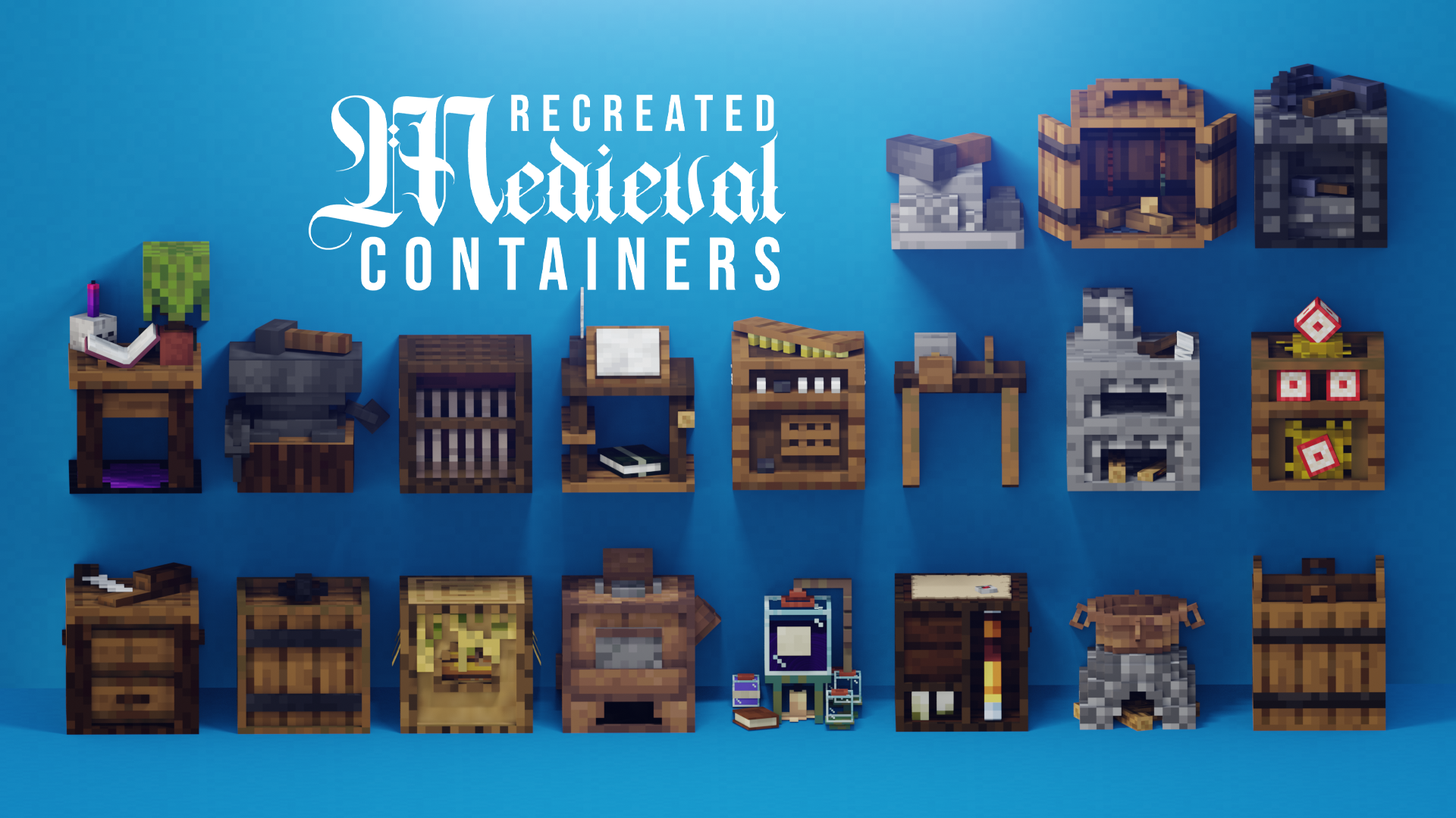 Recreated Medieval Containers для Майнкрафт 1.19.2