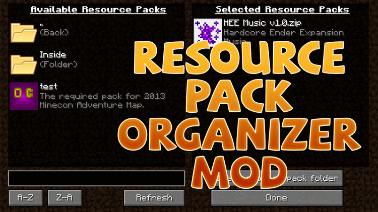 Resource Pack Organizer screenshot 1