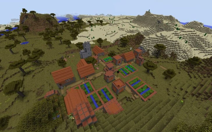 Zombie village on spawn screenshot 2