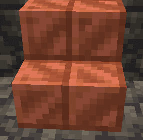 Steps made of copper ingots in Minecraft 1.17