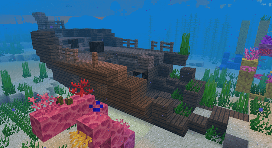 Затонувшие корабли в Minecraft 1.13