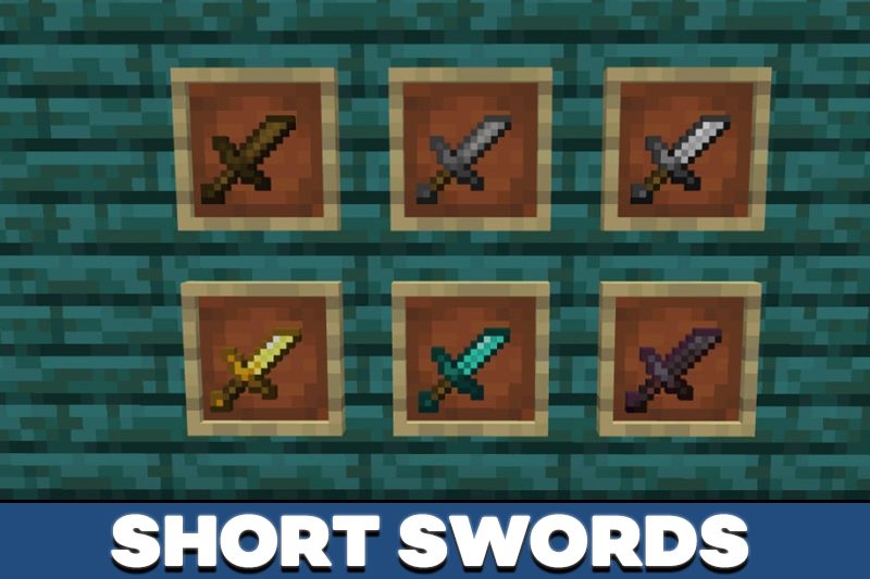 Short and Slanted Sword for Minecraft Pocket Edition 1.18