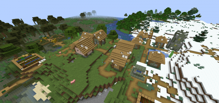 A Zombie Village Near a Snow Biome screenshot 1