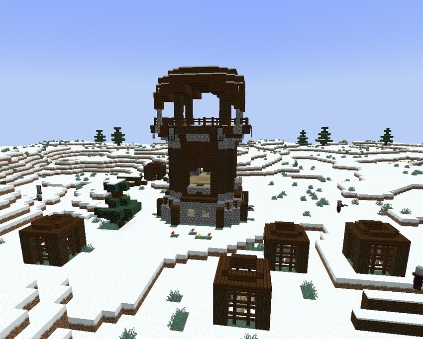Лагерь разбойников в снежном биоме screenshot 1