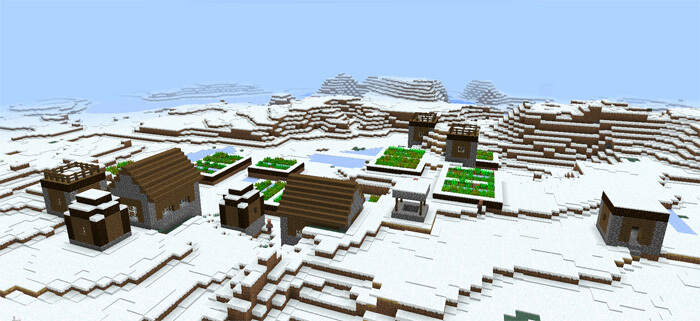 сид на деревню в снежном биоме майнкрафт #8
