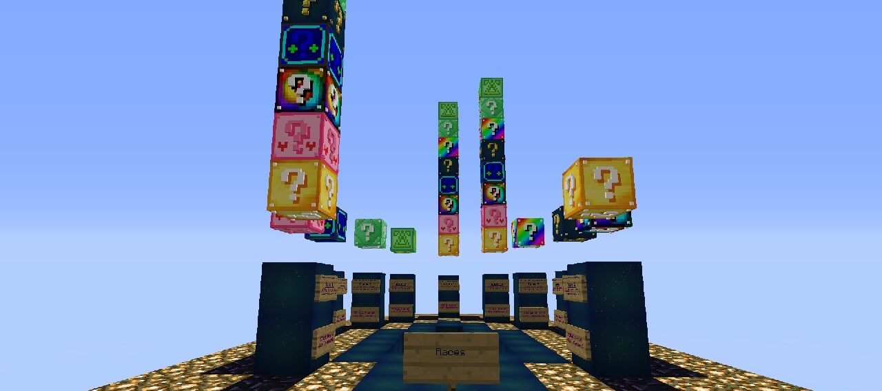 Lucky Block Race Map 1.9.1/1.8.9/1.8 - Minecraft 1.14.3