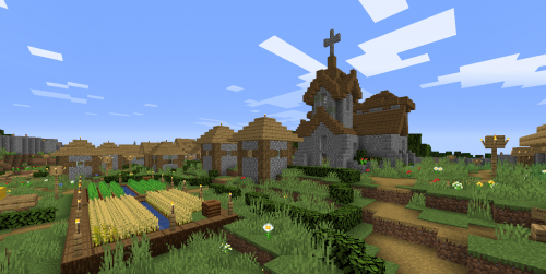 Карта Деревня для выживания с сюжетом скриншот 1