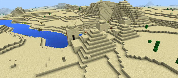 Храм с обратной стороны Minecraft PE