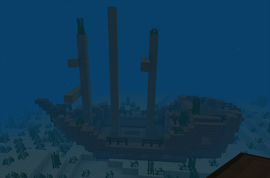 Затонувший корабль в Minecraft 1.4