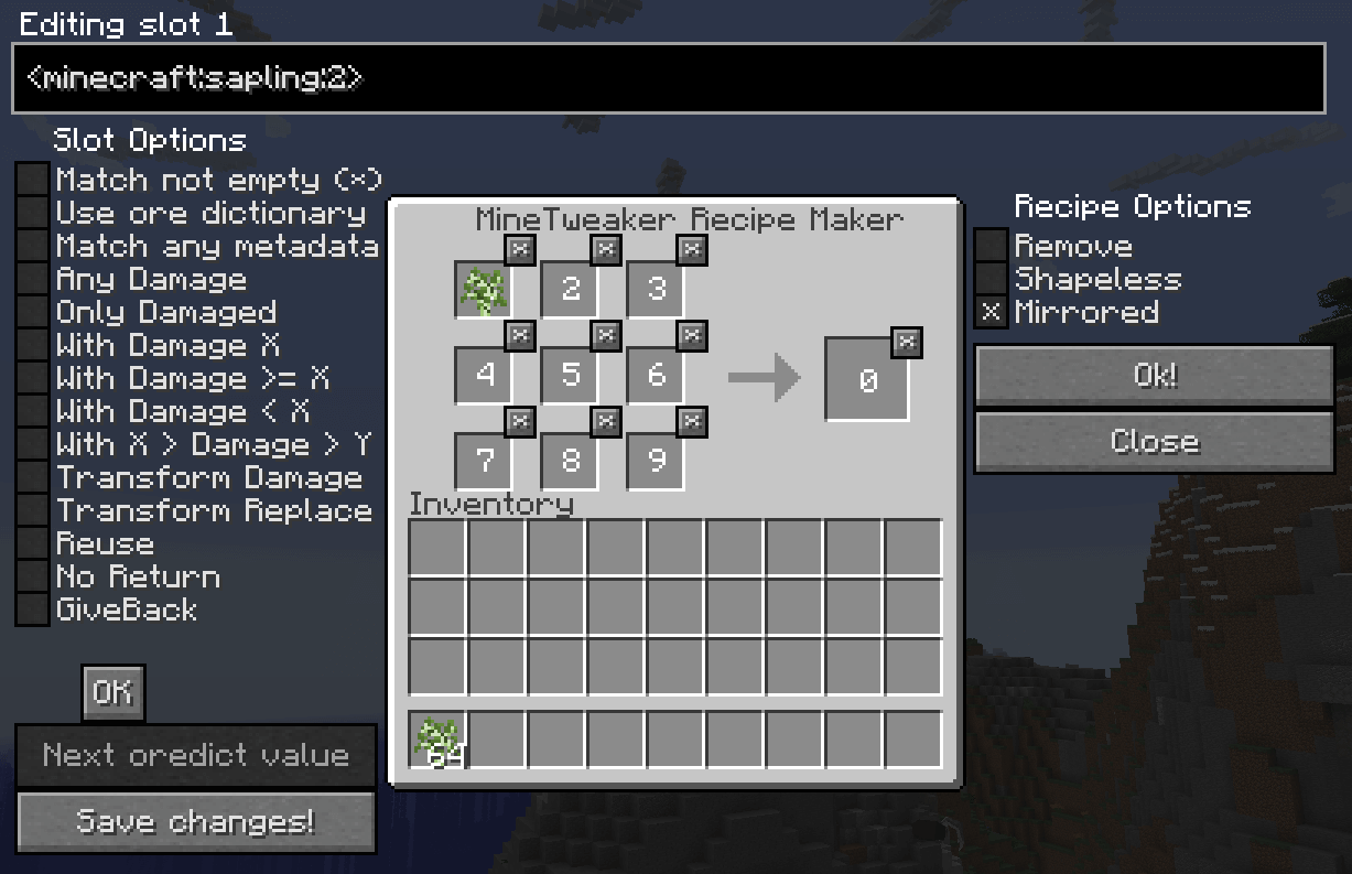 MineTweaker RecipeMaker скриншот 2